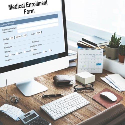 Medical Enrollment Form Document Medicare Concept